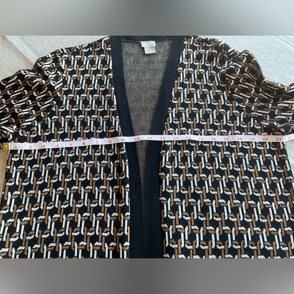 Chico's Chain Print Duster Cardigan Sweater - Picture 5 of 6